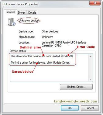 device manager error code