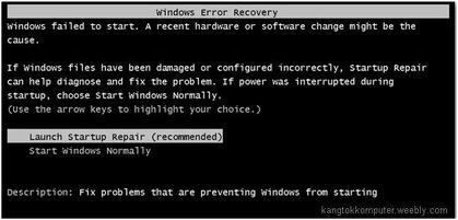windows error recovery
