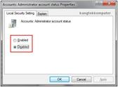 enable hidden administrator account