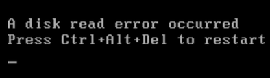 disk read error occurred