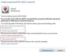 membuat password user account
